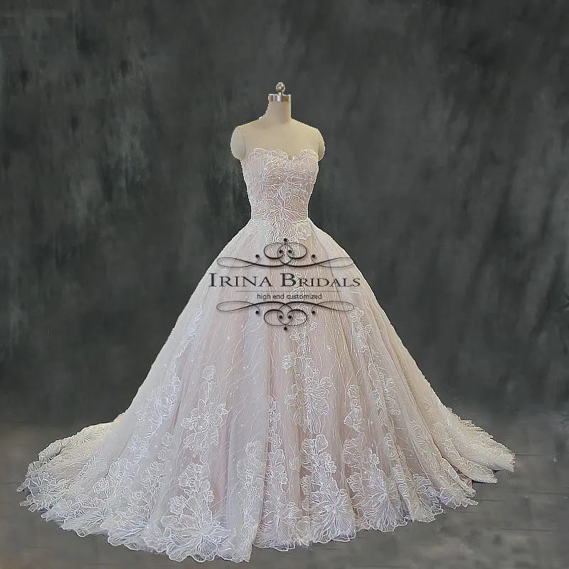 Свадебное платье без бретелек с кружевной аппликацией Irina Bridals de mariee | Свадьбы и