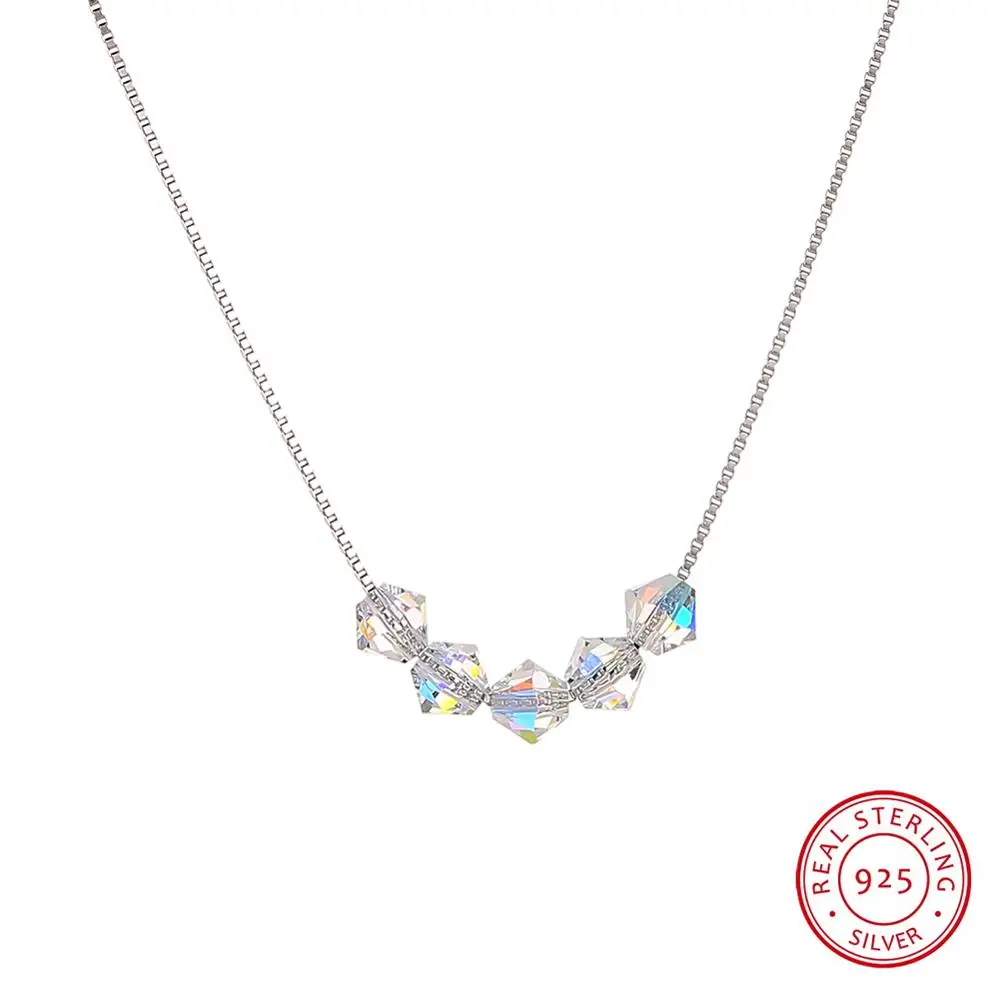 Ожерелья-подвески женские из серебра 925 пробы с кристаллами Swarovski | Украшения и