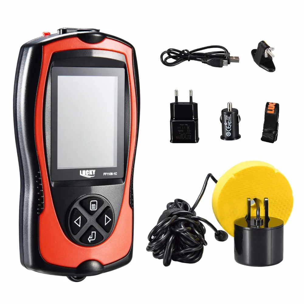 LUCKY FF1108-1CT Portable Cable 328 Feet Depth Capability Russian Language Fish Finder |