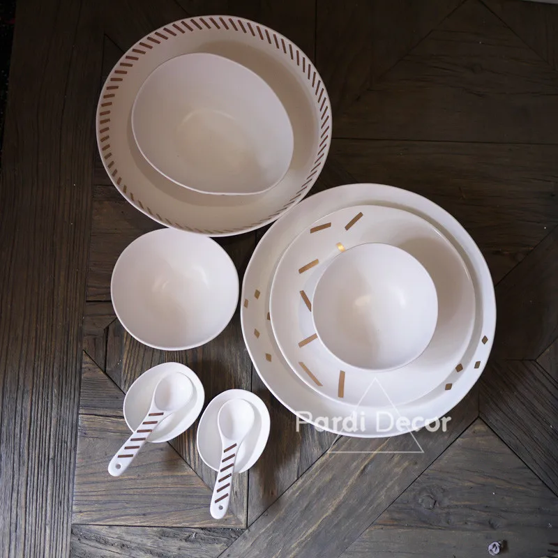 Рождественские новые керамические тарелки серии starlight с золотой турецкой