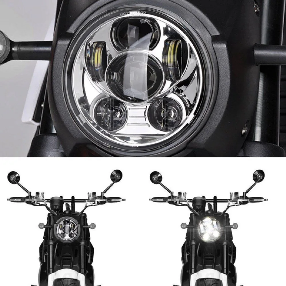 Для Harley Davidson Street 750 светодиодные фары 5 3/" Лампа светодиодная фара для мотоцикла от H4 Led 5,75 дюймов для Sportster 883 в горошек
