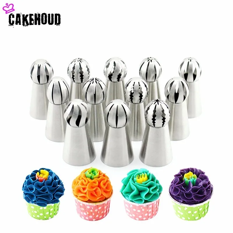 CAKEHOUD, комплект из 4 предметов-8 шт./компл. русский кремовый из нержавеющей стали комплект для украшения торта рот Biaohua бесшовная сварка форсунка для украшения выпечки