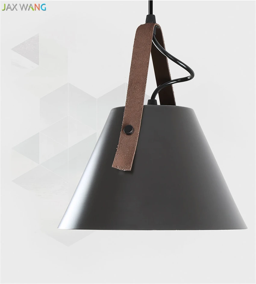 Светодиодный подвесной светильник для скандинавского стола кухни гостиной кожи