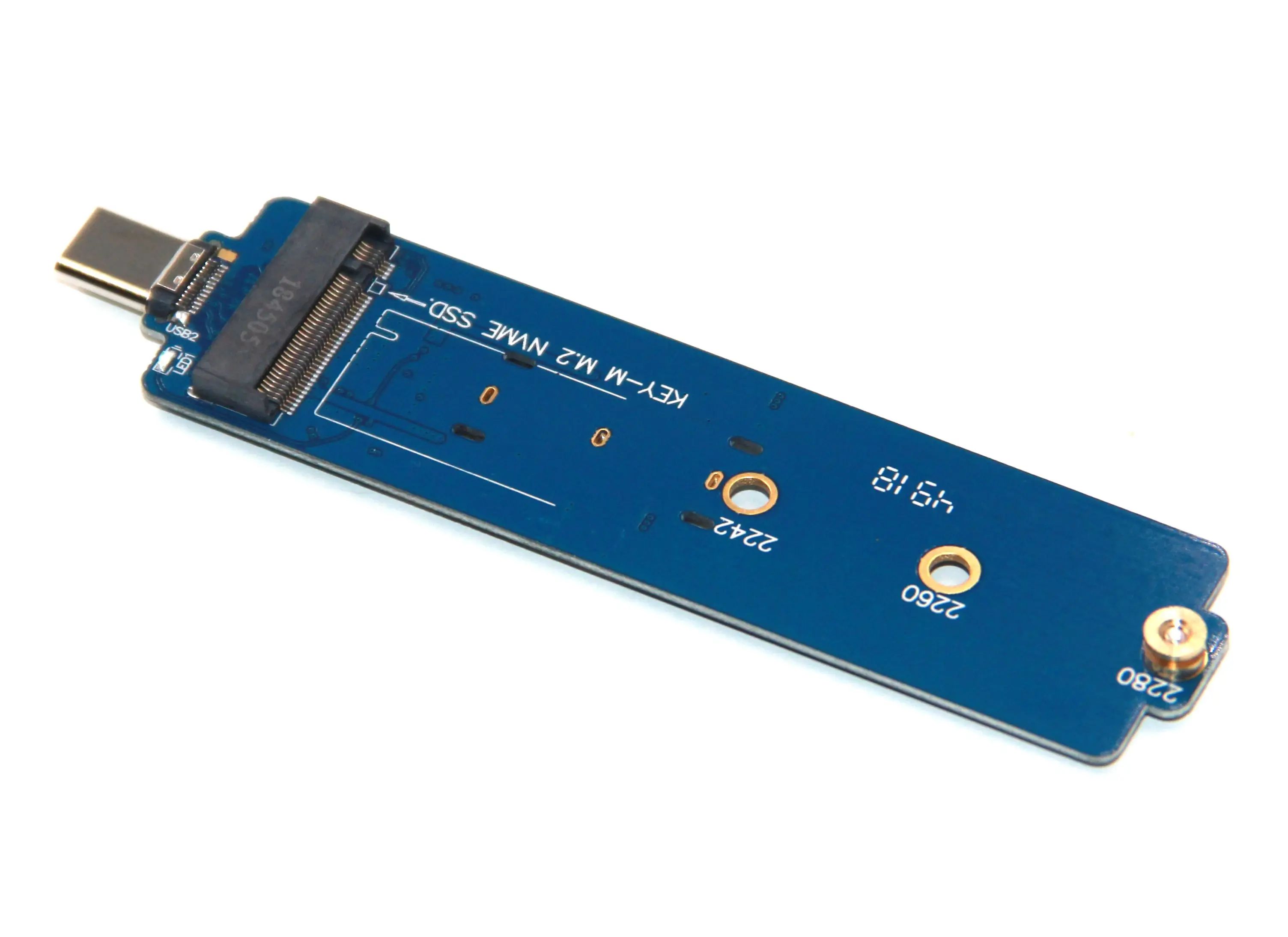 Nvme To Usb Adapter, 10 Gbps Usb3.1 Gen 2 M.2 Pcie Ssd To  TYPE-C Card , Usb To M2 Solid State Drive (Key M) Telescopic