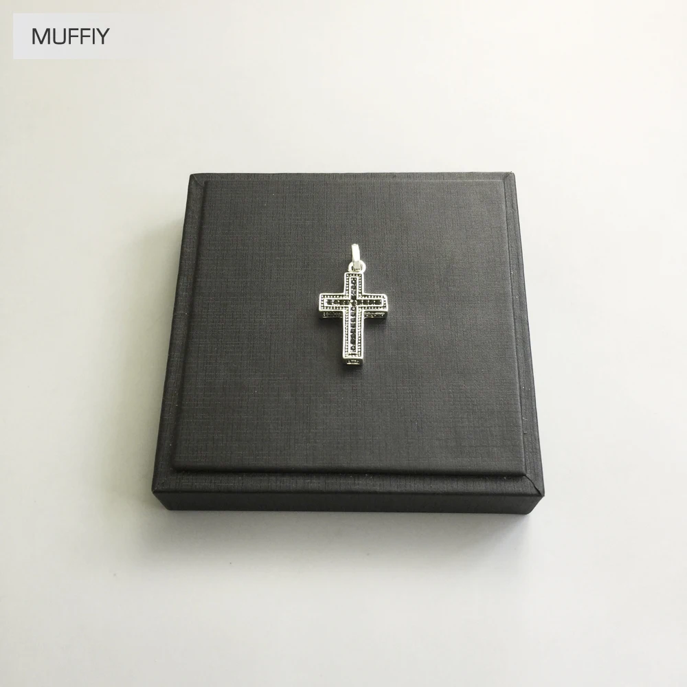 Подвеска в форме черного Креста Европа Стиль Rebel Модные Качественные украшения