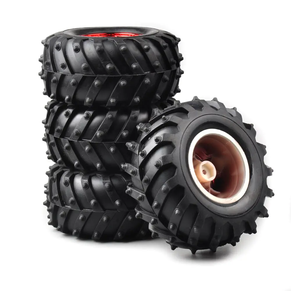 Резиновая шина и обод колеса RC 4 шт./компл. 12 мм шестигранный для HSP HPI 1/10 Bigfoot Monster