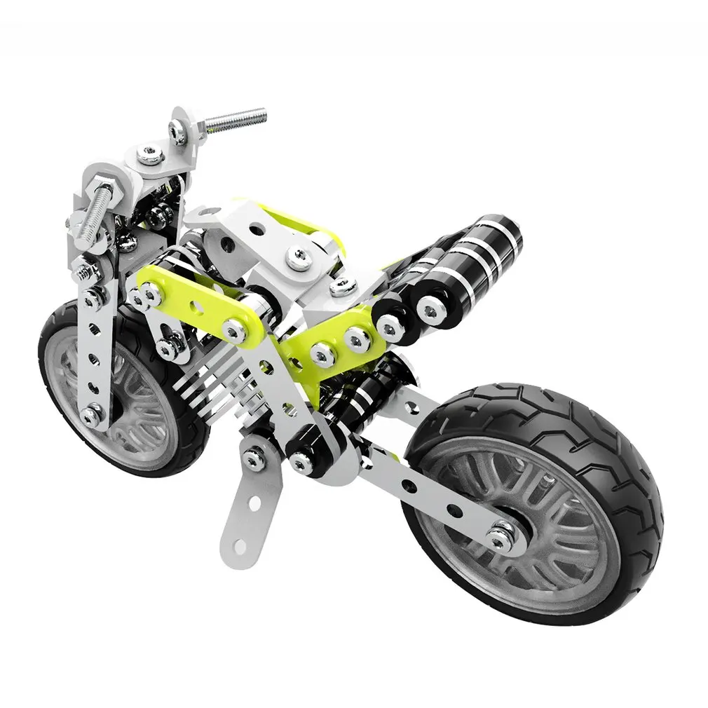 Строительные блоки из нержавеющей стали для мотоцикла обучающая детская игрушка