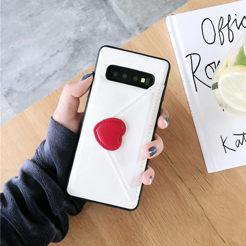 Модный кожаный чехол для телефона Samsung Galaxy S10Plus S10 чехлы с привлекательным красным