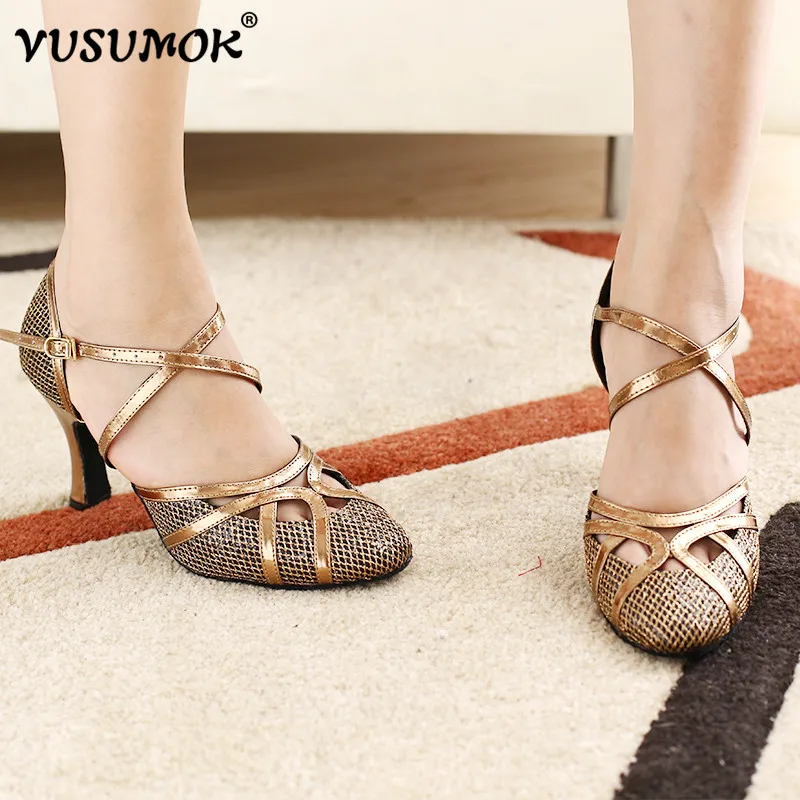 Женские танцевальные туфли VUSUMOK современные для латиноамериканского Танго