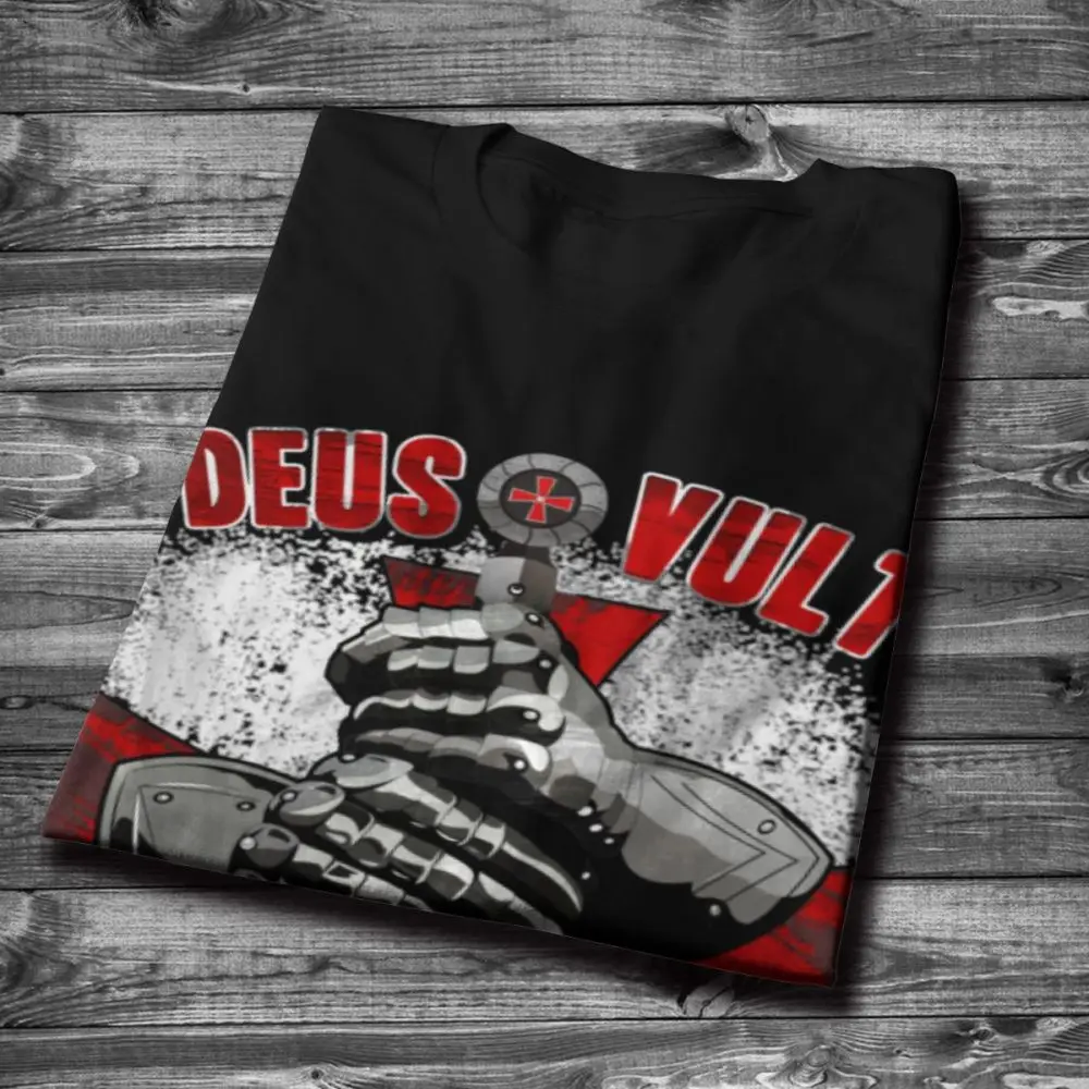 Deus Vult крестовые тамплиеров Меч крест футболка мужской популярные ТВ Knightfall S-6XL