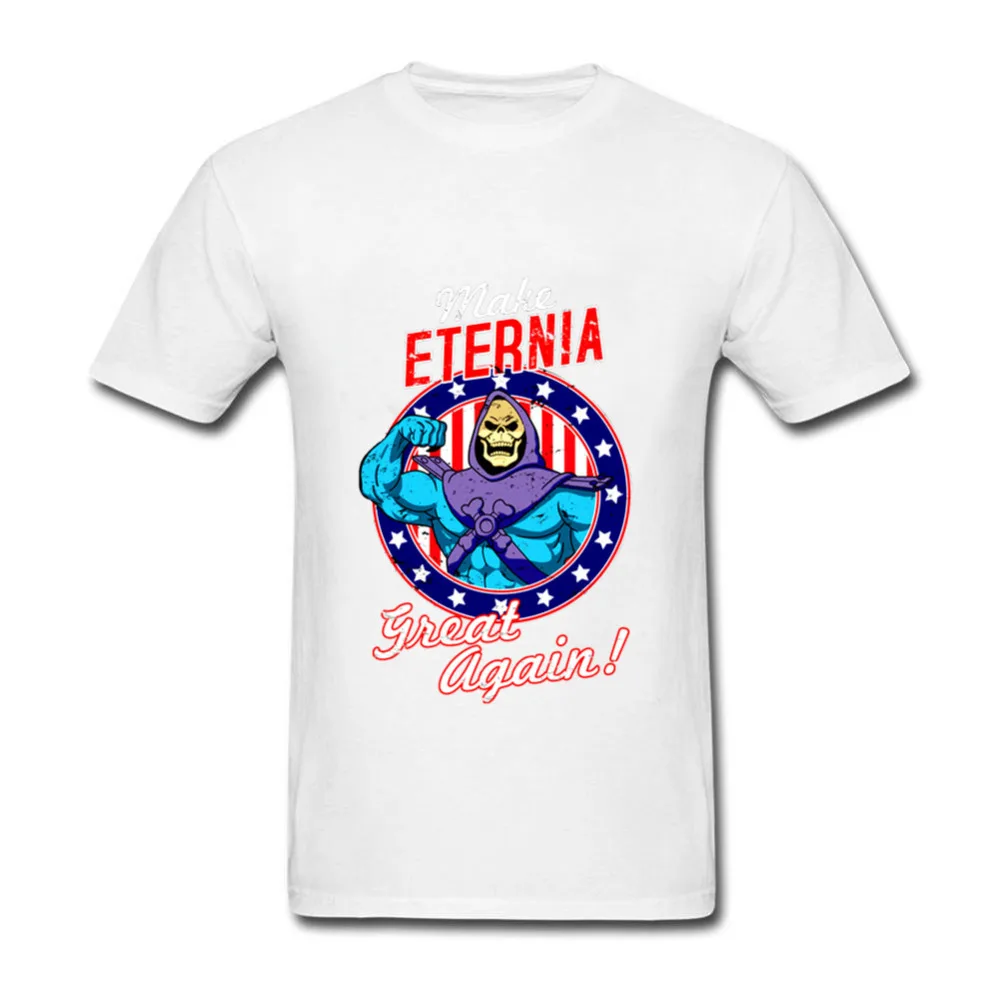 DIY Латинской футболки Для мужчин размера плюс сделать Eternia Great Again топы с