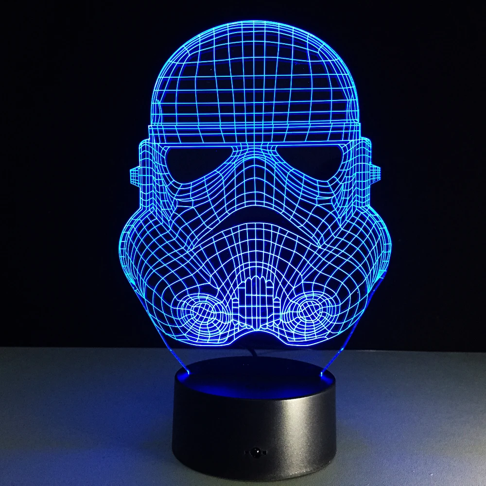 2019 Новый 3D светодиодный настольный светильник клонированные солдатики Звездные