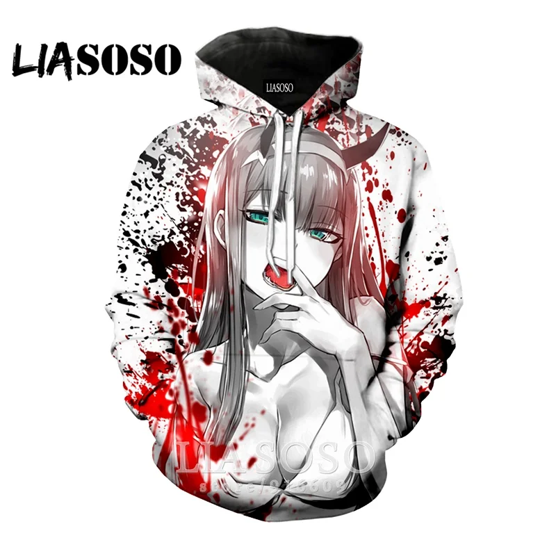 3D принт для женщин мужчин аниме, Мужская Harajuku Толстовка DARLING в FRANXX Zero два толстовки уличная Модная рубашка E779