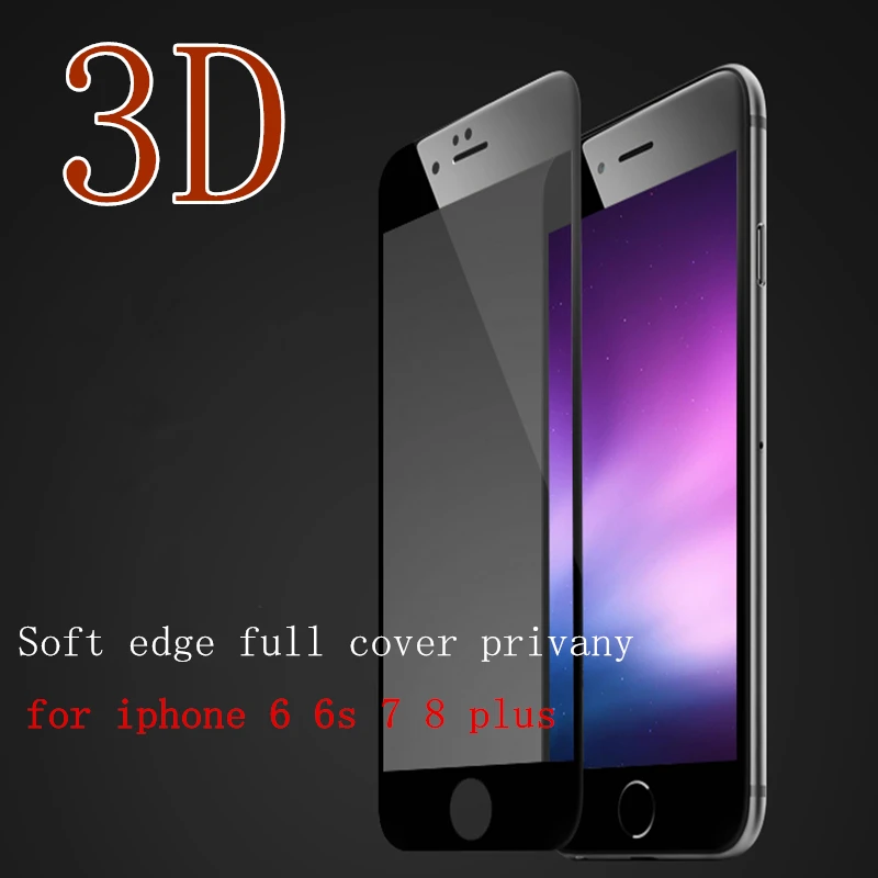 3D изогнутый край Полное покрытие протектор экрана для iPhone 7 6 S 8 закаленное стекло