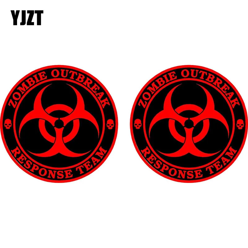 YJZT 7 6 см * 2X наклейки для мотоцикла с эффектом вспышки зомби|motorcycle decals|motorcycle reflective