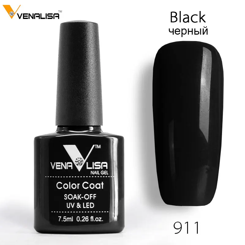 CANNI, поставка, гель, посылка Venalisa, 15 мл, гель для ногтей, 12 цветов, гель для наращивания ногтей, дизайн ногтей, удлинение, камуфляжный гель - Цвет: 911 Black Gel Polish