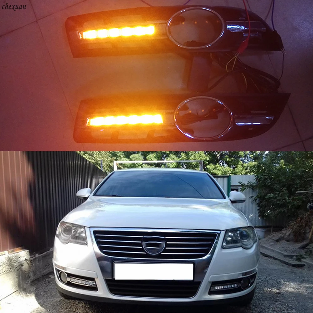 CSCSNL 2 шт. Автомобильные светодиодные дневные хосветильник Volkswagen VW Passat B6 2005 2006 2007