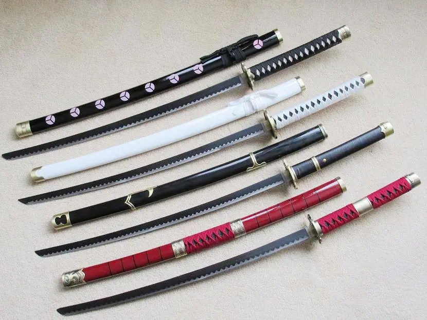 S2698 Аниме ONE PIECE SHUSUI WADO ICHIMONJI YUBASHIRI SANDAI KITETSU SWORD BLACK HAMON 41 &quotLOT 4 | Игрушки и хобби