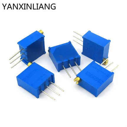 10pcs 3296 3296W series resistanceohm Trimpot Trimmer Potentiometer 1K 2K 5K 10K 20K 50K 100K 200K 500K 1M ohm 100R 200R 500R