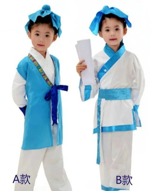 

Children's Perform Costume Chinese Classical Hanfu Ancient Chinese Style Nunnery Costume Boys Girls Stage Performance Clothes