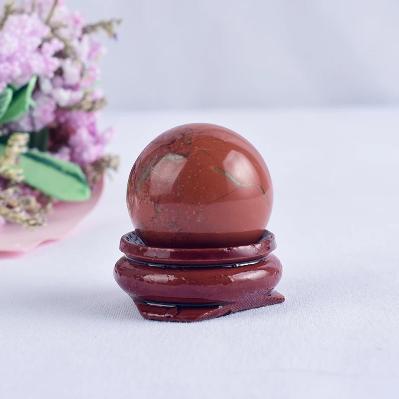 Шарики Yoni Kegel 25 мм Натуральная красная яшма энергетическая Сфера Хрустальный