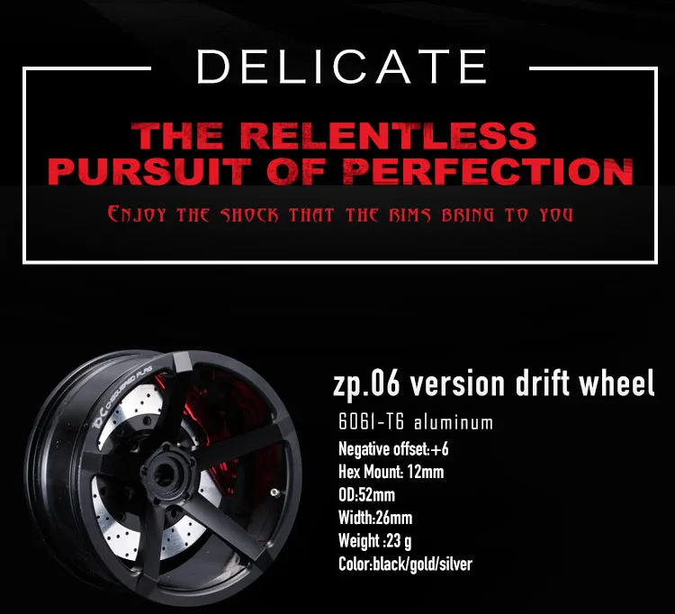 DC для 1/10 RC DRIFT CAR ступица колеса из сплава + 6 офсетов zp.06 TYPE 4 шт./компл. 90186|wheel hub|hub