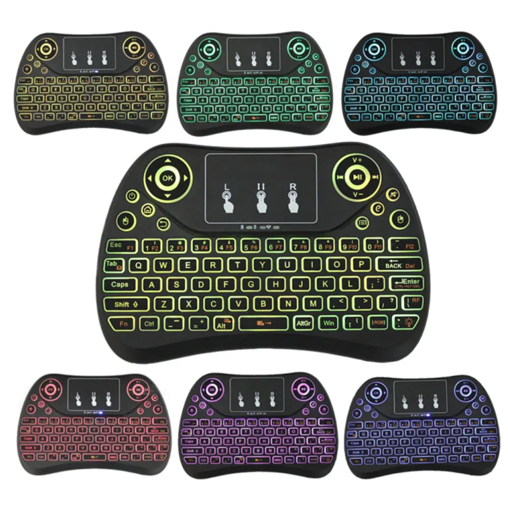 T2-C mini keyboard Новые T96 Mars Android 7,1 ТВ BOX Amlogic S905W 4 ядра Процессор BT 1 GB 2 GB Оперативная память 8 GB 16 GB Встроенная память 2,4G Wi-Fi 4 K с T2-C мини-клавиатура - Цвет: T2-C mini keyboard