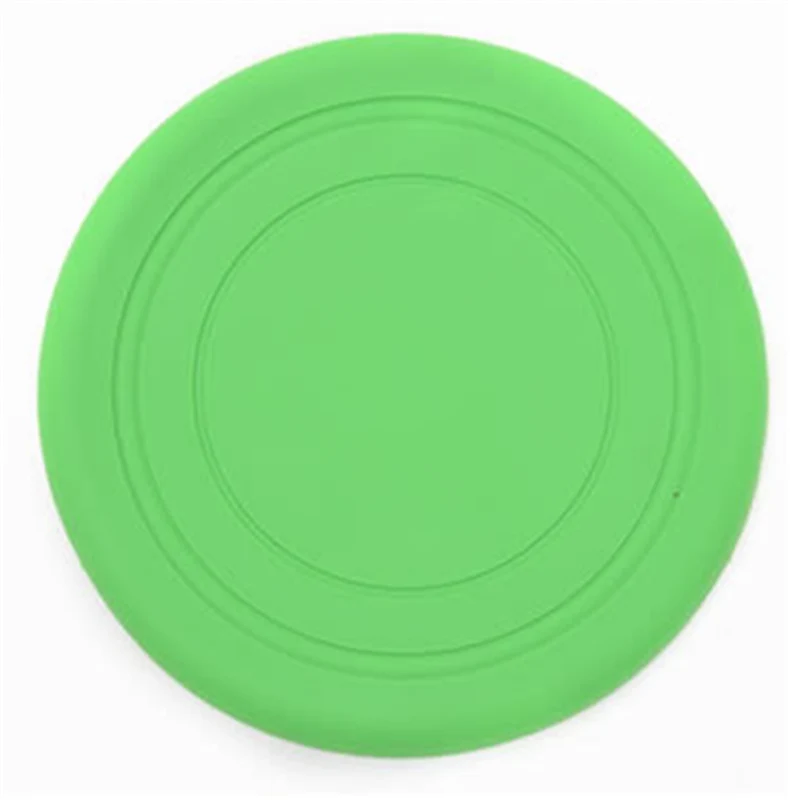 green Новинка, силиконовая игрушка для собак, для уличного обучения щенка, летающие диски, игрушка для собак, спортивные зубостойкие принадлежности для тренировки животных - Цвет: green