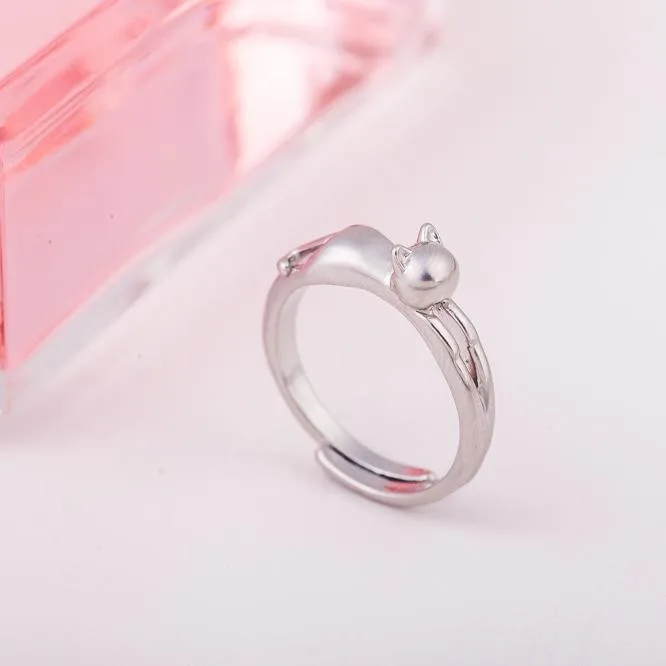 2018 Новое Винтажное кольцо с котом ручной работы для женщин и девочек милые кольца