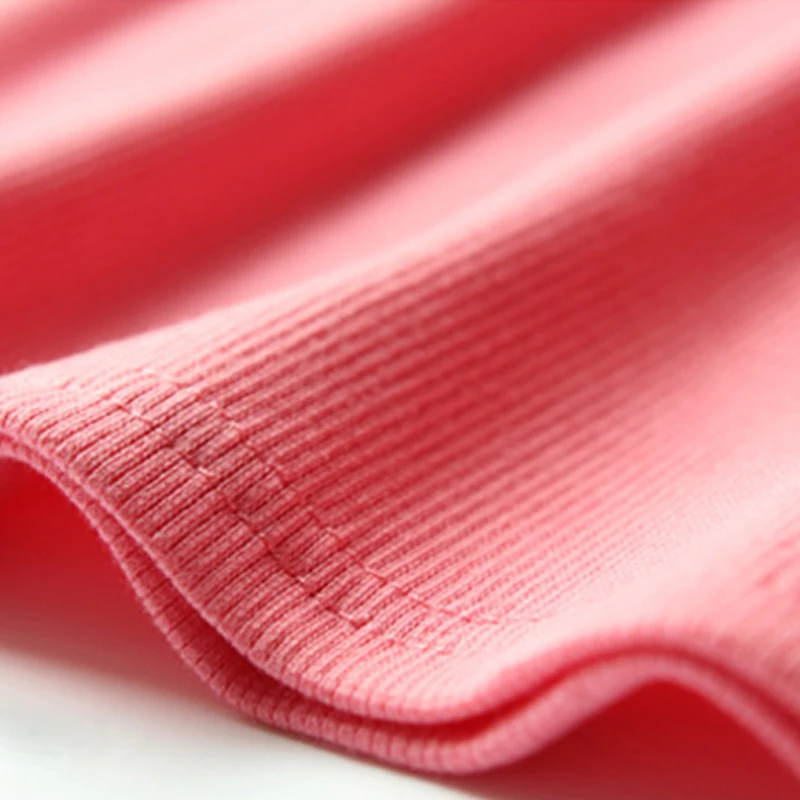 Футболка женская трикотажная Однотонная футболка с длинными рукавами тонкая