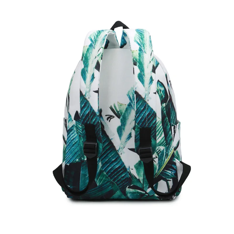 Модный женский рюкзак с принтом большой школьный красивыми листьями для девочек