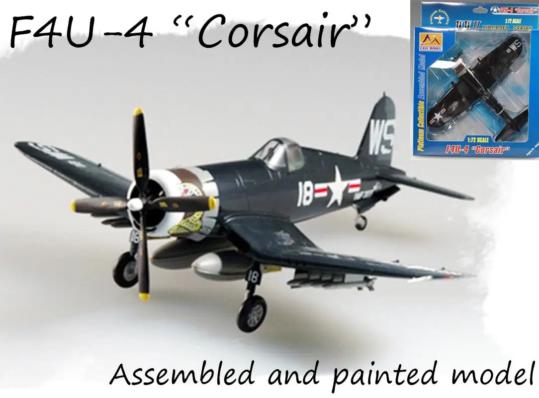 WW2 ВМС США Vought F4U Corsair VMFA-323 самолет литья под давлением easy model