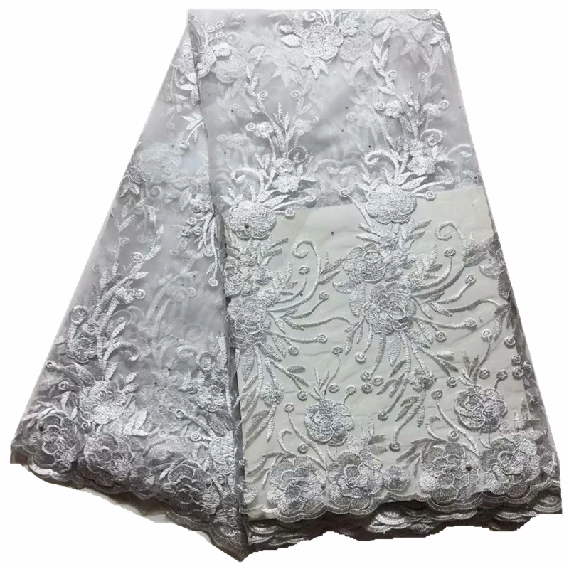 Новая кружевная ткань нигерийская с бусинами новейшая Высококачественная