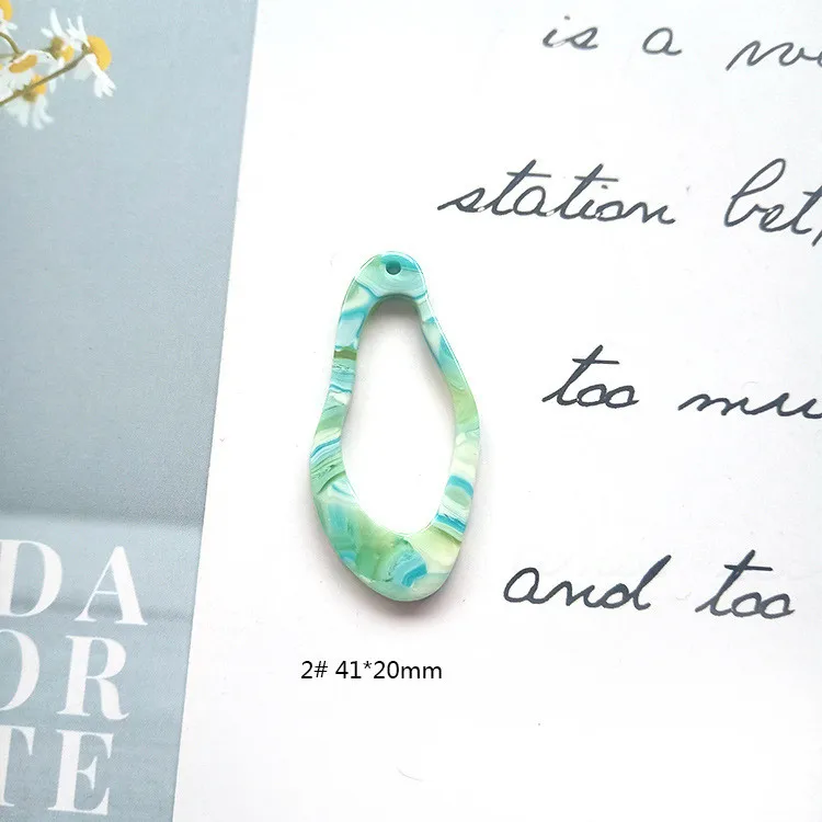 Оптовая продажа 40 шт./лот цветные геометрические акриловые бусины в форме капли