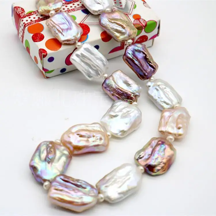 promotion natural south seas white pink purple pearl necklace 18inch 14K (9.13) | Украшения и аксессуары