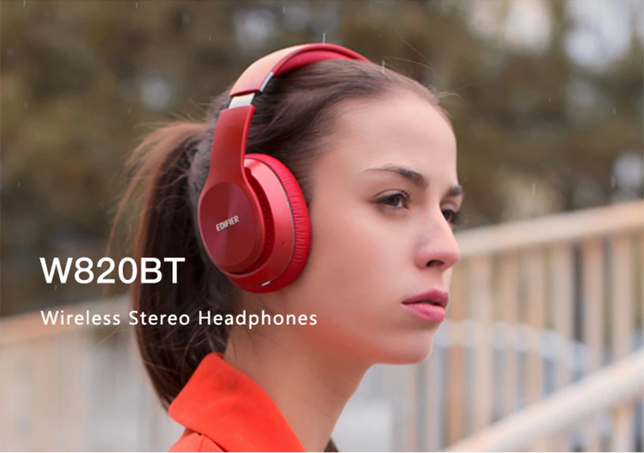EDIFIER W820BT Bluetooth наушники беспроводные Накладные наушники шумоизоляция технология CSR до 80 часов время воспроизведения легко складывается