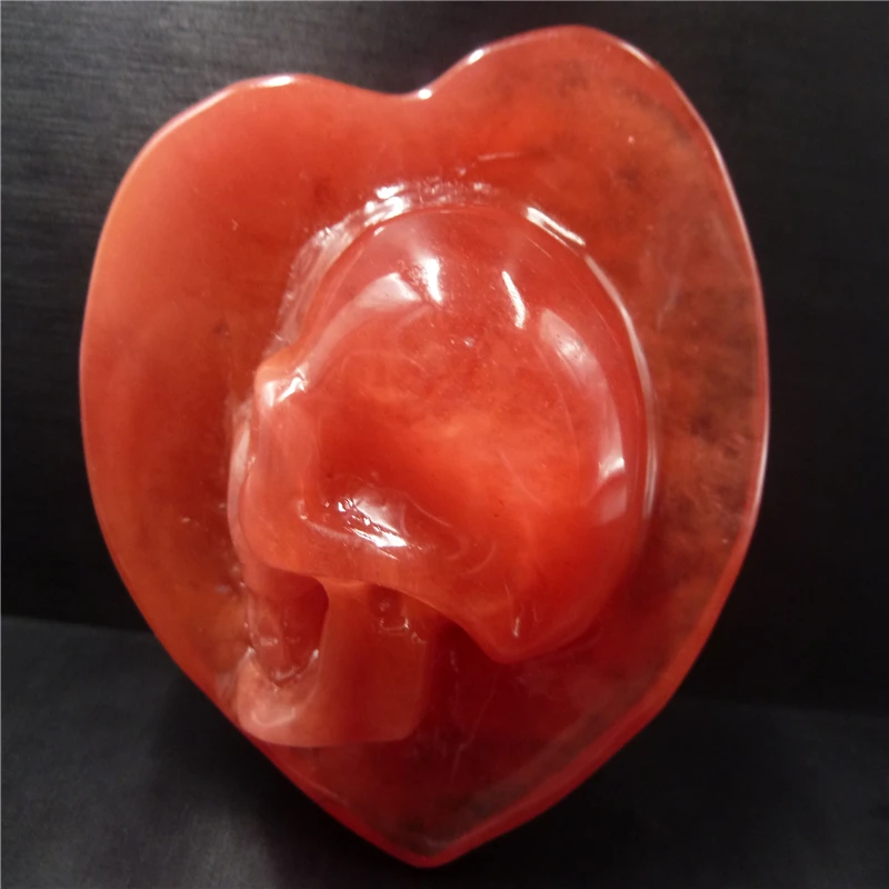Плавильный кварцевый кристалл сердце череп T608 | Дом и сад