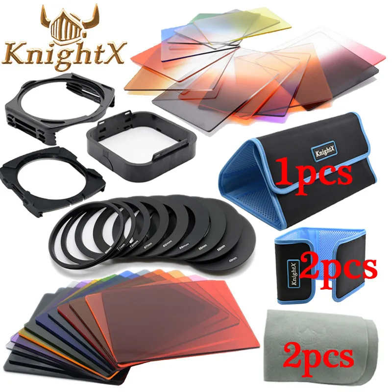 Набор для чистки цветных линз KnightX кольцо 9 cokin p серии Canon Pentax Sony Nikon D3100 D7000 D5200 D5100 52