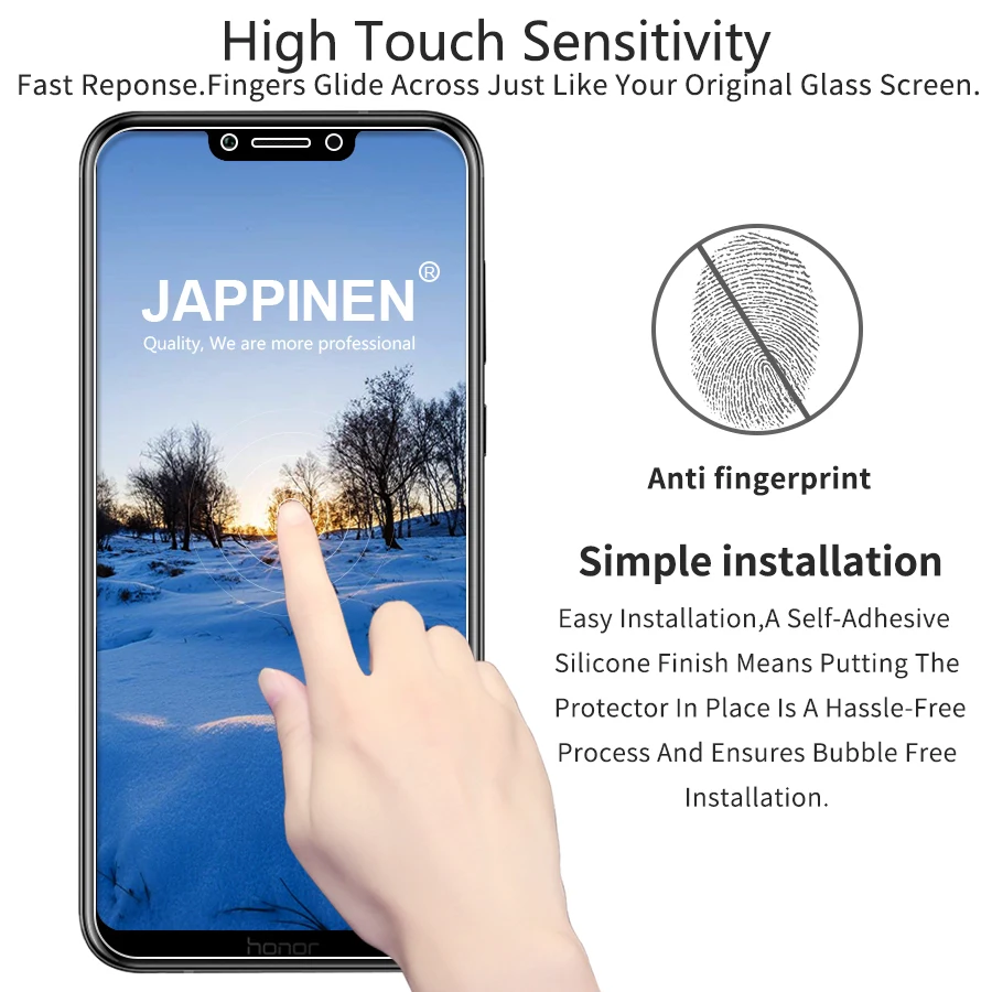 Jappinen 2.5D 9h 0 26 мм Экран протектор Закаленное Стекло для huawei Honor Play Премиум