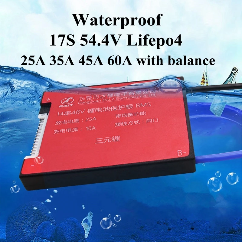 Защитная плата для аккумуляторов 17s 54 4 в 25 А 48 В 35а 45а 60А 80А Lifepo4 52 20А 40А 30А 3 2