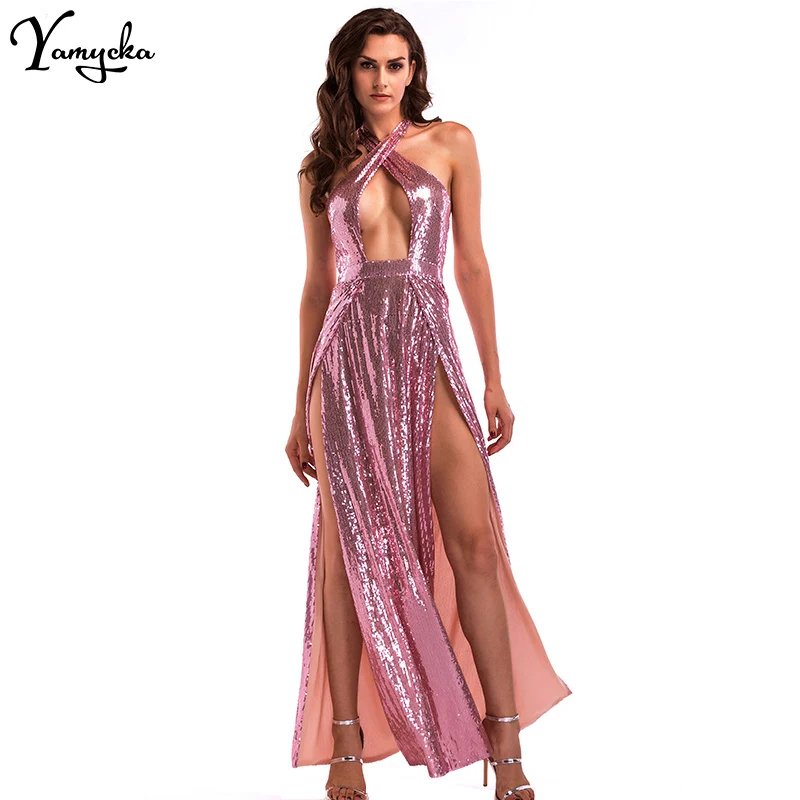 Роскошное женское сексуальное Клубное платье макси с открытыми плечами красное