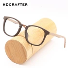 Оправа для очков HDCRAFTER, винтажные деревянные очки с прозрачными линзами для мужчин и женщин