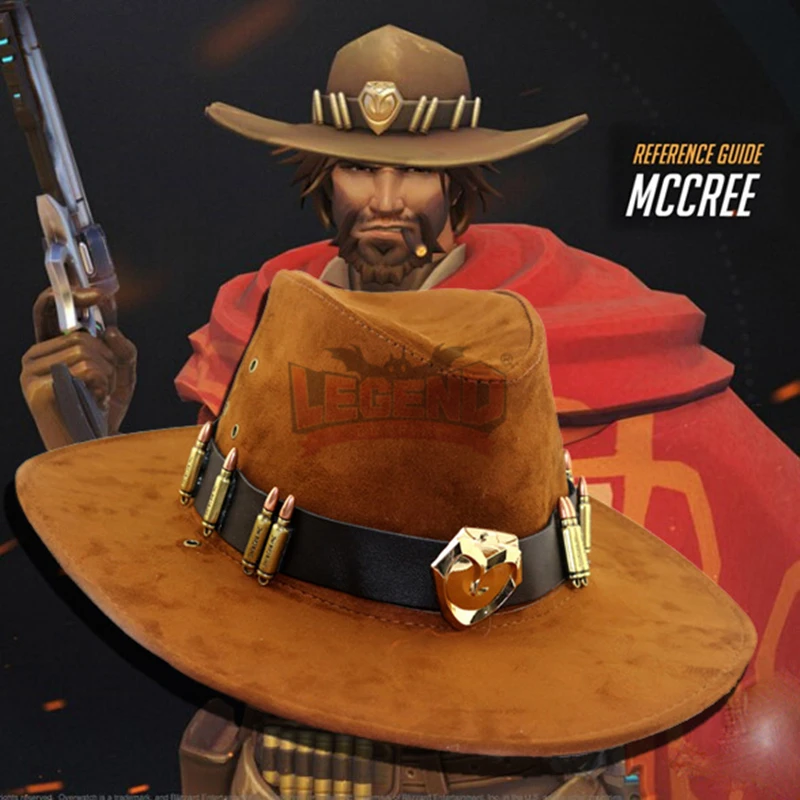 Шапка McCree Jesse McCree; костюм для косплея; ковбойская шляпа; шляпа для косплея