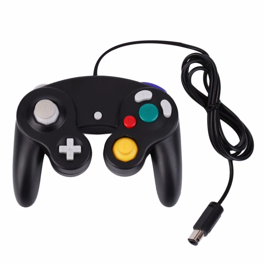 Black FZQWEG геймпады игровой контроллер геймпад джойстик пять цветов для nintendo для GameCube для wii - Color: Black
