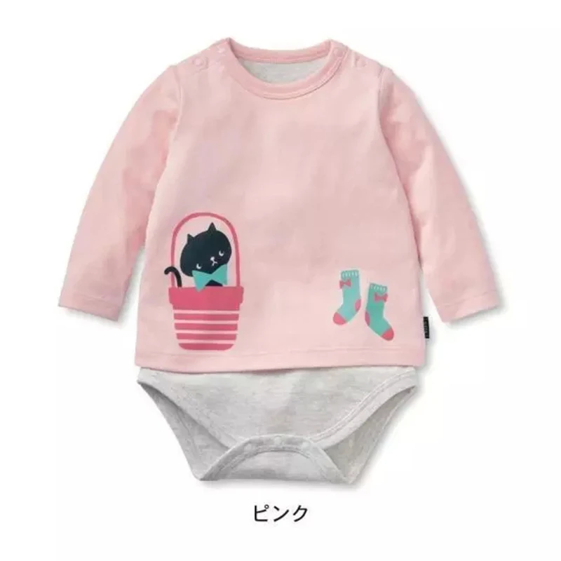 Детские ползунки с длинными рукавами милая одежда для маленьких девочек