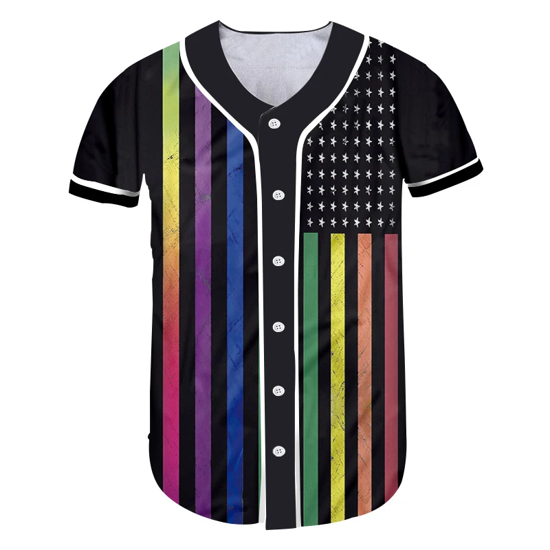 Футболка OGKB Мужская/Женская с принтом в виде флага 3D кнопками | Женская одежда