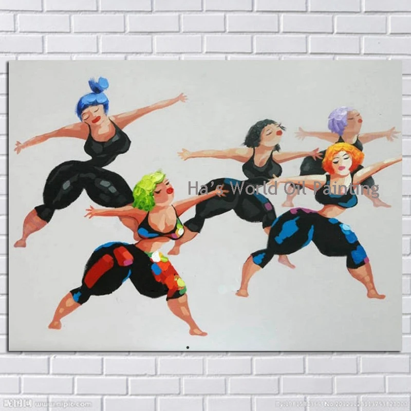 Бесплатная доставка Настенный дизайн смешная картина маслом для женщин на