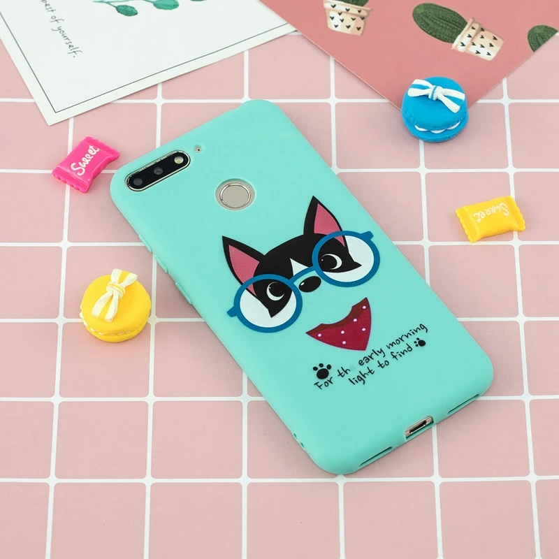 Чехол для Hawei Honor 7A мягкий силиконовый мультяшный чехол на заднюю панель телефона