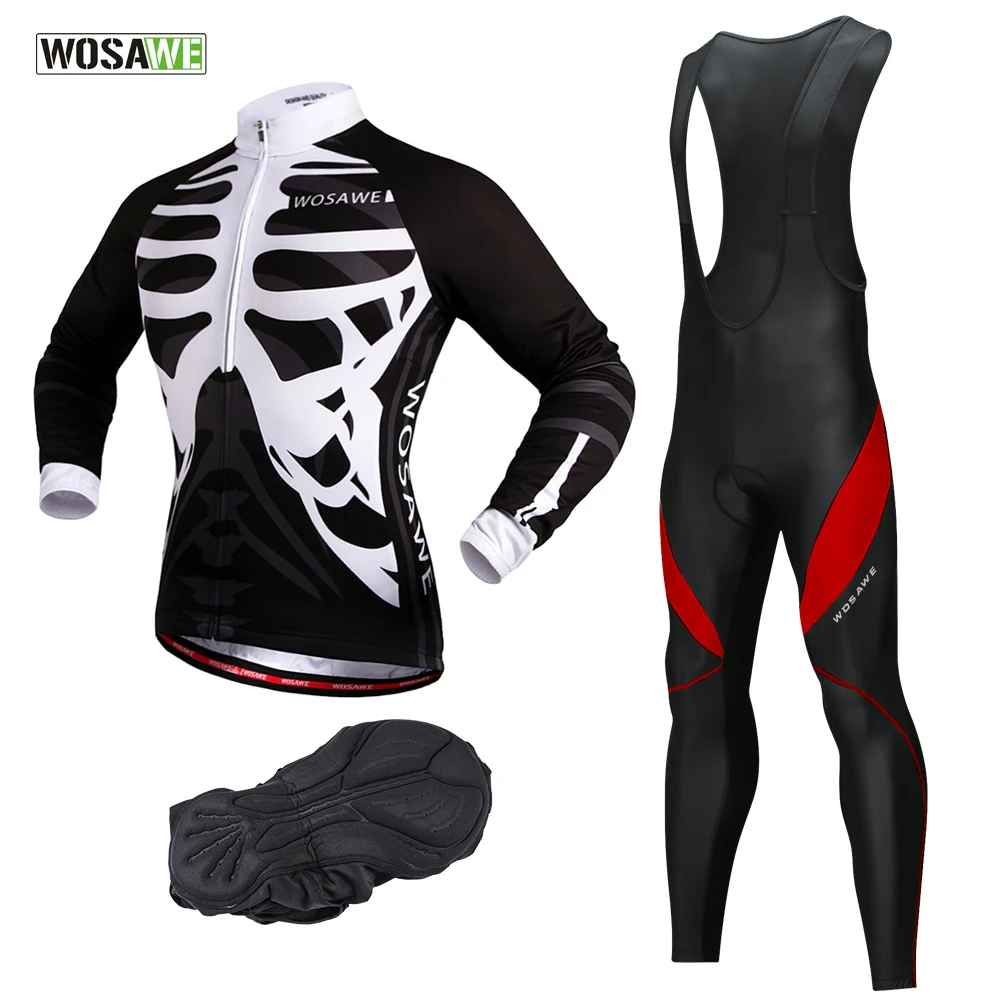 WOSAWE осенний мужской комплект Джерси для велоспорта с защитой от ультрафиолета