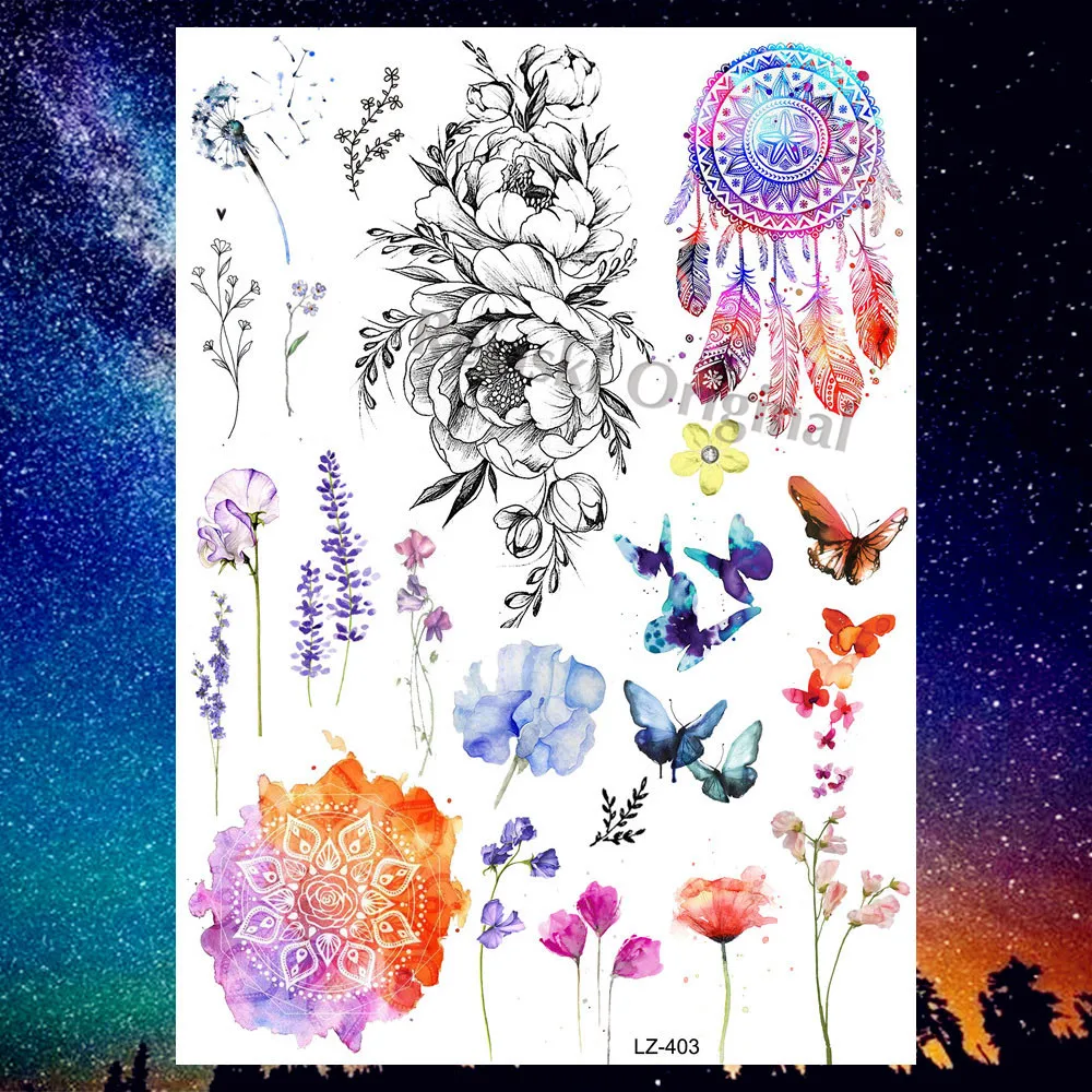 REJASKI геометрические компасы розы Временные татуировки для женщин наклейка